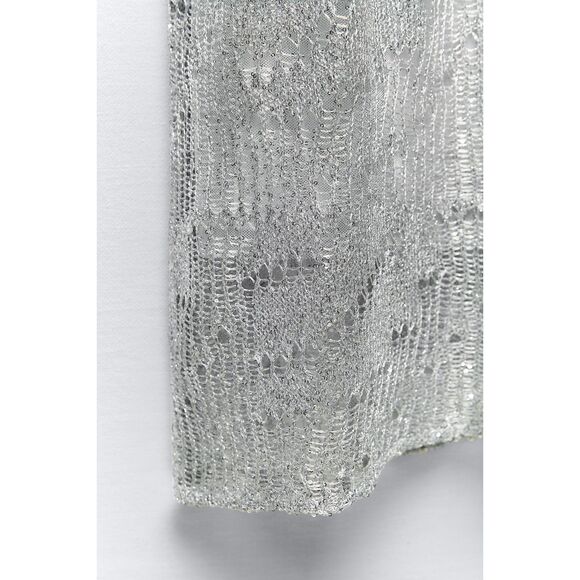 ZARA METALLIC THREAD KNIT SLIP DRESS - Picture 10 of 10
